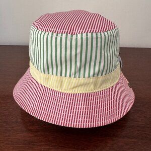 J Crew Bucket hat with snaps in cotton poplin * SZ: L/XL